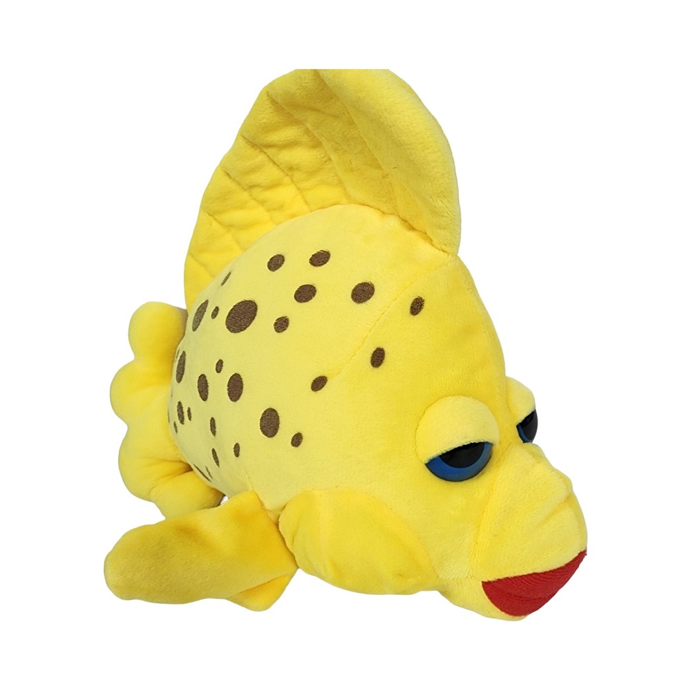A&A Global Industries Yellow Spotted Fish Plush Stuffed Animal Red Lips